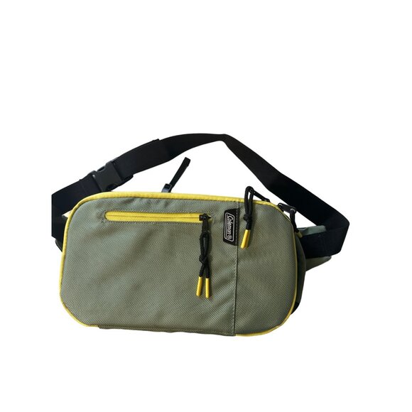 💖Coleman Green & Yellow Crossbody Bag With Adjustable Strap - Picture 2 of 7